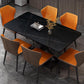 Industrial Sintered Stone Table for Restaurant Rectangle Kitchen Table with Black Pedestal Black Without Chairs Clearhalo 'Dining Tables & Seating' 'Dining Tables' 'dining_table' 'furn' 'furn_dining_table' 'Furniture' 'furniture_dining_table' 'Kitchen & Dining Furniture' 'kitchen' 'kitchen_dining_table' 4911460