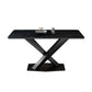 Industrial Sintered Stone Table for Restaurant Rectangle Kitchen Table with Black Pedestal Clearhalo 'Dining Tables & Seating' 'Dining Tables' 'dining_table' 'furn' 'furn_dining_table' 'Furniture' 'furniture_dining_table' 'Kitchen & Dining Furniture' 'kitchen' 'kitchen_dining_table' 4911462