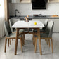 Mid-century Dining Table Rectangle 4-foot Solid Wood Table with Stone Top Clearhalo 'Dining Tables & Seating' 'Dining Tables' 'dining_table' 'furn' 'furn_dining_table' 'Furniture' 'furniture_dining_table' 'Kitchen & Dining Furniture' 'kitchen' 'kitchen_dining_table' 4911492