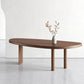 Solid Wood Dining Table Free Form Furniture for Home with Tripod Base Brown 86.6"L x 39.4"W x 29.5"H Without Chairs Clearhalo 'Dining Tables & Seating' 'Dining Tables' 'dining_table' 'furn' 'furn_dining_table' 'Furniture' 'furniture_dining_table' 'Kitchen & Dining Furniture' 'kitchen' 'kitchen_dining_table' 4911500