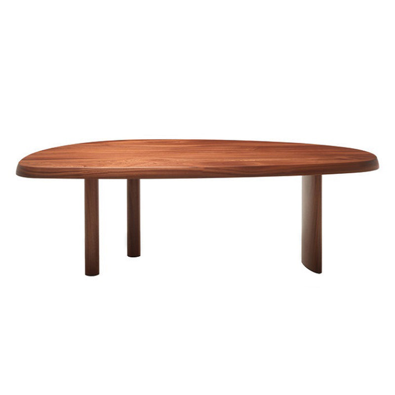 Solid Wood Dining Table Free Form Furniture for Home with Tripod Base Brown Without Chairs Clearhalo 'Dining Tables & Seating' 'Dining Tables' 'dining_table' 'furn' 'furn_dining_table' 'Furniture' 'furniture_dining_table' 'Kitchen & Dining Furniture' 'kitchen' 'kitchen_dining_table' 4911504