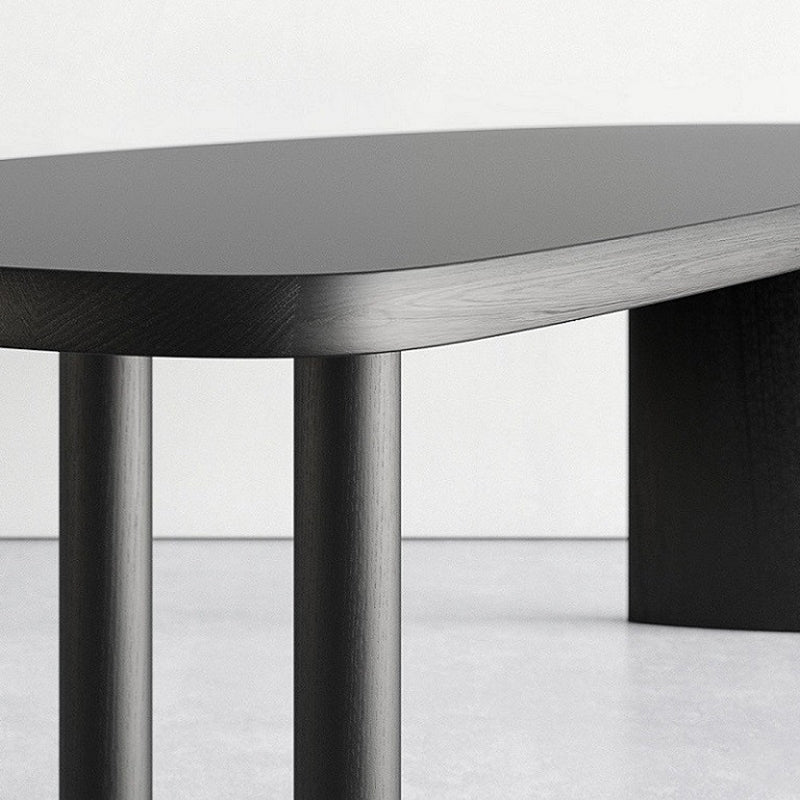Solid Wood Dining Table Free Form Furniture for Home with Tripod Base Clearhalo 'Dining Tables & Seating' 'Dining Tables' 'dining_table' 'furn' 'furn_dining_table' 'Furniture' 'furniture_dining_table' 'Kitchen & Dining Furniture' 'kitchen' 'kitchen_dining_table' 4911505