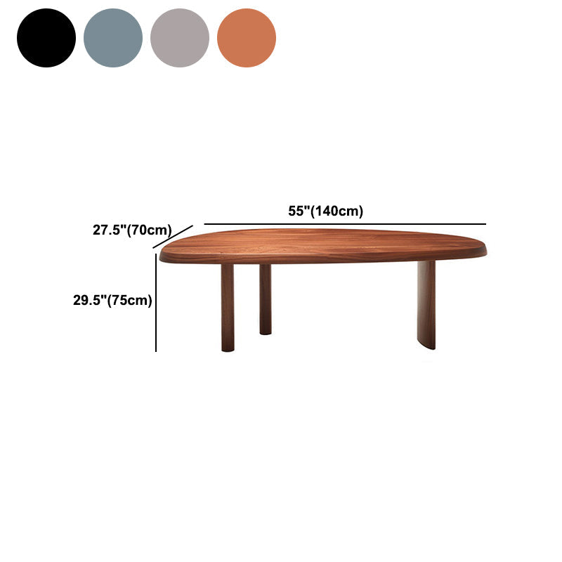 Solid Wood Dining Table Free Form Furniture for Home with Tripod Base Clearhalo 'Dining Tables & Seating' 'Dining Tables' 'dining_table' 'furn' 'furn_dining_table' 'Furniture' 'furniture_dining_table' 'Kitchen & Dining Furniture' 'kitchen' 'kitchen_dining_table' 4911508