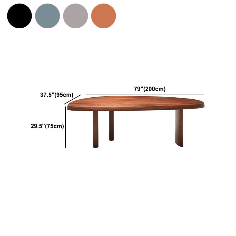 Solid Wood Dining Table Free Form Furniture for Home with Tripod Base Clearhalo 'Dining Tables & Seating' 'Dining Tables' 'dining_table' 'furn' 'furn_dining_table' 'Furniture' 'furniture_dining_table' 'Kitchen & Dining Furniture' 'kitchen' 'kitchen_dining_table' 4911511
