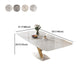 White Stone Dining Table Household Small Apartment Dining Furniture with Pedestal Base Clearhalo 'Dining Tables & Seating' 'Dining Tables' 'dining_table' 'furn' 'furn_dining_table' 'Furniture' 'furniture_dining_table' 'Kitchen & Dining Furniture' 'kitchen' 'kitchen_dining_table' 4911565