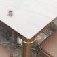 Mid-Century Modern Dining Table Stone Dining Table with Solid Wood Base Clearhalo 'Dining Tables & Seating' 'Dining Tables' 'dining_table' 'Furniture' 'furniture_dining_table' 'Kitchen & Dining Furniture' 'kitchen' 'kitchen_dining_table' 4911577