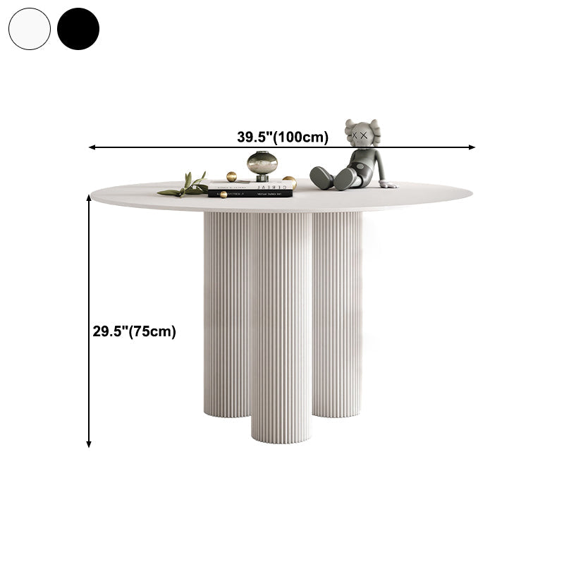 Round Dining Table Stone Top Dining Table with MDF Base for Dining Room Clearhalo 'Dining Tables & Seating' 'Dining Tables' 'dining_table' 'furn' 'furn_dining_table' 'Furniture' 'furniture_dining_table' 'Kitchen & Dining Furniture' 'kitchen' 'kitchen_dining_table' 4911593