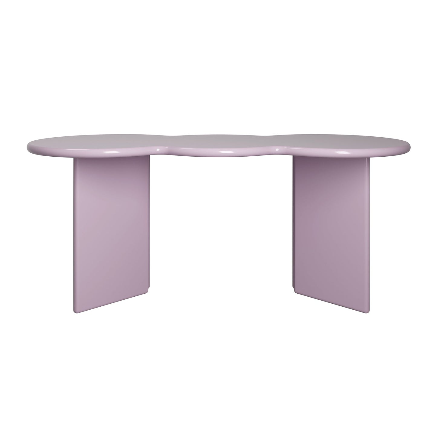 Free Form Solid Wood Dining Table Double Pedestal Furniture in Matte Finish Violet Without Chairs Clearhalo 'Dining Tables & Seating' 'Dining Tables' 'dining_table' 'furn' 'furn_dining_table' 'Furniture' 'furniture_dining_table' 'Kitchen & Dining Furniture' 'kitchen' 'kitchen_dining_table' 4911602