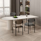 Kitchen Dining Table Modern Stone Dining Table in White and Black Clearhalo 'Dining Tables & Seating' 'Dining Tables' 'dining_table' 'furn' 'furn_dining_table' 'Furniture' 'furniture_dining_table' 'Kitchen & Dining Furniture' 'kitchen' 'kitchen_dining_table' 4911641