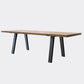 Industrial Pine Wood Table for Restaurant Rectangle Dining Table with Metal 4 Legs 86.6"L x 35.4"W x 29.5"H Without Chairs Clearhalo 'Dining Tables & Seating' 'Dining Tables' 'dining_table' 'furn' 'furn_dining_table' 'Furniture' 'furniture_dining_table' 'Kitchen & Dining Furniture' 'kitchen' 'kitchen_dining_table' 4911666