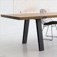 Industrial Pine Wood Table for Restaurant Rectangle Dining Table with Metal 4 Legs Clearhalo 'Dining Tables & Seating' 'Dining Tables' 'dining_table' 'furn' 'furn_dining_table' 'Furniture' 'furniture_dining_table' 'Kitchen & Dining Furniture' 'kitchen' 'kitchen_dining_table' 4911670
