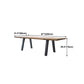 Industrial Pine Wood Table for Restaurant Rectangle Dining Table with Metal 4 Legs Clearhalo 'Dining Tables & Seating' 'Dining Tables' 'dining_table' 'furn' 'furn_dining_table' 'Furniture' 'furniture_dining_table' 'Kitchen & Dining Furniture' 'kitchen' 'kitchen_dining_table' 4911676