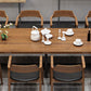 Metal Industrial Rectangle Table Pine Wood Top Indoor Table with Trestle Clearhalo 'Dining Tables & Seating' 'Dining Tables' 'dining_table' 'furn' 'furn_dining_table' 'Furniture' 'furniture_dining_table' 'Kitchen & Dining Furniture' 'kitchen' 'kitchen_dining_table' 4911684