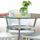 Metal Modern Round Indoor Table Glass Top Table for Kitchen and Dining Room Clearhalo 'Dining Tables & Seating' 'Dining Tables' 'dining_table' 'furn' 'furn_dining_table' 'Furniture' 'furniture_dining_table' 'Kitchen & Dining Furniture' 'kitchen' 'kitchen_dining_table' 4911710