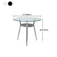 Metal Modern Round Indoor Table Glass Top Table for Kitchen and Dining Room Clearhalo 'Dining Tables & Seating' 'Dining Tables' 'dining_table' 'furn' 'furn_dining_table' 'Furniture' 'furniture_dining_table' 'Kitchen & Dining Furniture' 'kitchen' 'kitchen_dining_table' 4911714