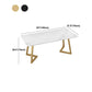 Stone Top Table Modern Rectangle Dining Table with Sled Base Clearhalo 'Dining Tables & Seating' 'Dining Tables' 'dining_table' 'furn' 'furn_dining_table' 'Furniture' 'furniture_dining_table' 'Kitchen & Dining Furniture' 'kitchen' 'kitchen_dining_table' 4911724