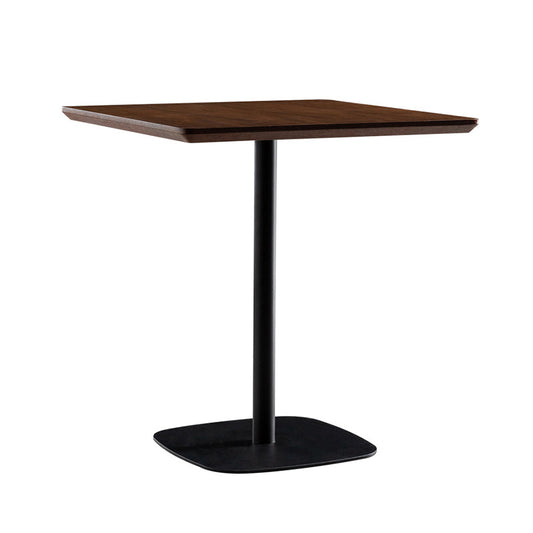 21-inch Metal Industrial Dining Table Square Pine Solid Wood Top Table with Pedestal Clearhalo 'Dining Tables & Seating' 'Dining Tables' 'dining_table' 'furn' 'furn_dining_table' 'Furniture' 'furniture_dining_table' 'Kitchen & Dining Furniture' 'kitchen' 'kitchen_dining_table' 4911733