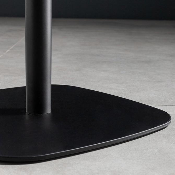 21-inch Metal Industrial Dining Table Square Pine Solid Wood Top Table with Pedestal Clearhalo 'Dining Tables & Seating' 'Dining Tables' 'dining_table' 'furn' 'furn_dining_table' 'Furniture' 'furniture_dining_table' 'Kitchen & Dining Furniture' 'kitchen' 'kitchen_dining_table' 4911738