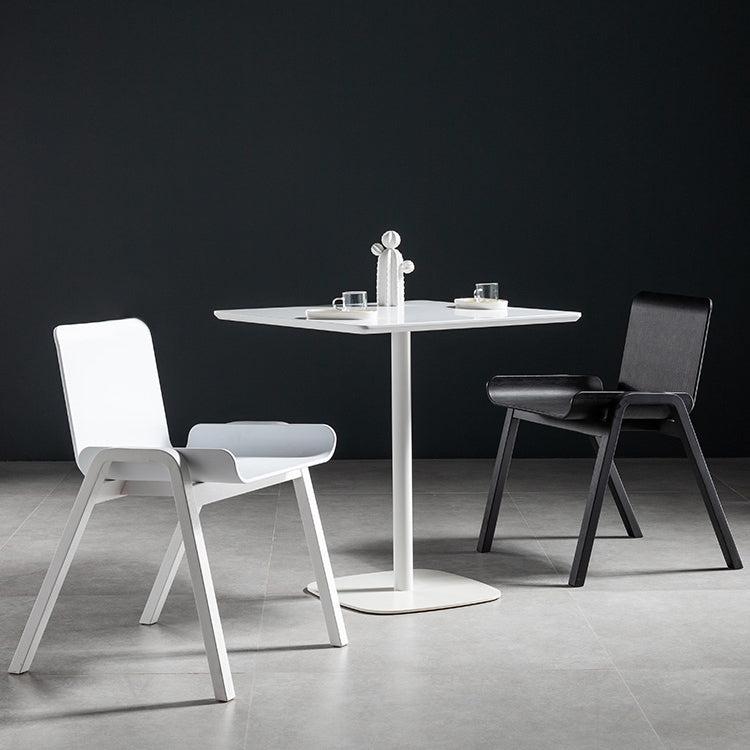 21-inch Metal Industrial Dining Table Square Pine Solid Wood Top Table with Pedestal Clearhalo 'Dining Tables & Seating' 'Dining Tables' 'dining_table' 'furn' 'furn_dining_table' 'Furniture' 'furniture_dining_table' 'Kitchen & Dining Furniture' 'kitchen' 'kitchen_dining_table' 4911741