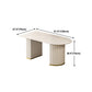 Sintered Stone Top Kitchen Table for Restaurant Luxury White Table with Double Pedestal Clearhalo 'Dining Tables & Seating' 'Dining Tables' 'dining_table' 'furn' 'furn_dining_table' 'Furniture' 'furniture_dining_table' 'Kitchen & Dining Furniture' 'kitchen' 'kitchen_dining_table' 4911774