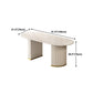Sintered Stone Top Kitchen Table for Restaurant Luxury White Table with Double Pedestal Clearhalo 'Dining Tables & Seating' 'Dining Tables' 'dining_table' 'furn' 'furn_dining_table' 'Furniture' 'furniture_dining_table' 'Kitchen & Dining Furniture' 'kitchen' 'kitchen_dining_table' 4911775