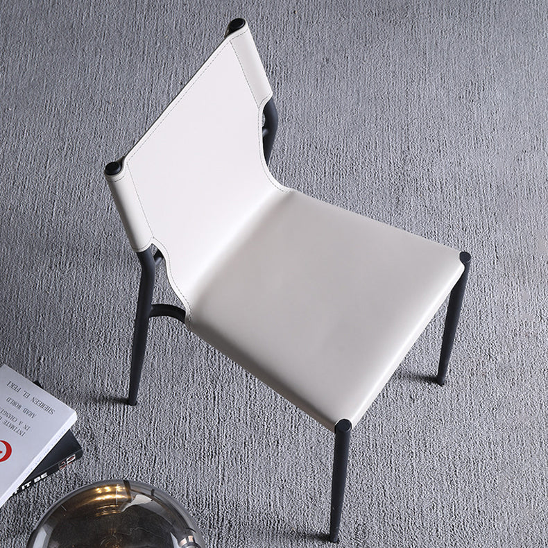 Contemporary Dining Leather Chair Armless Side Chair for Home Use Clearhalo 'Dining Chairs' 'Dining Tables & Seating' 'dining_chair' 'furn' 'furn_dining_chair' 'Furniture' 'furniture_dining_chair' 'Kitchen & Dining Furniture' 4911823