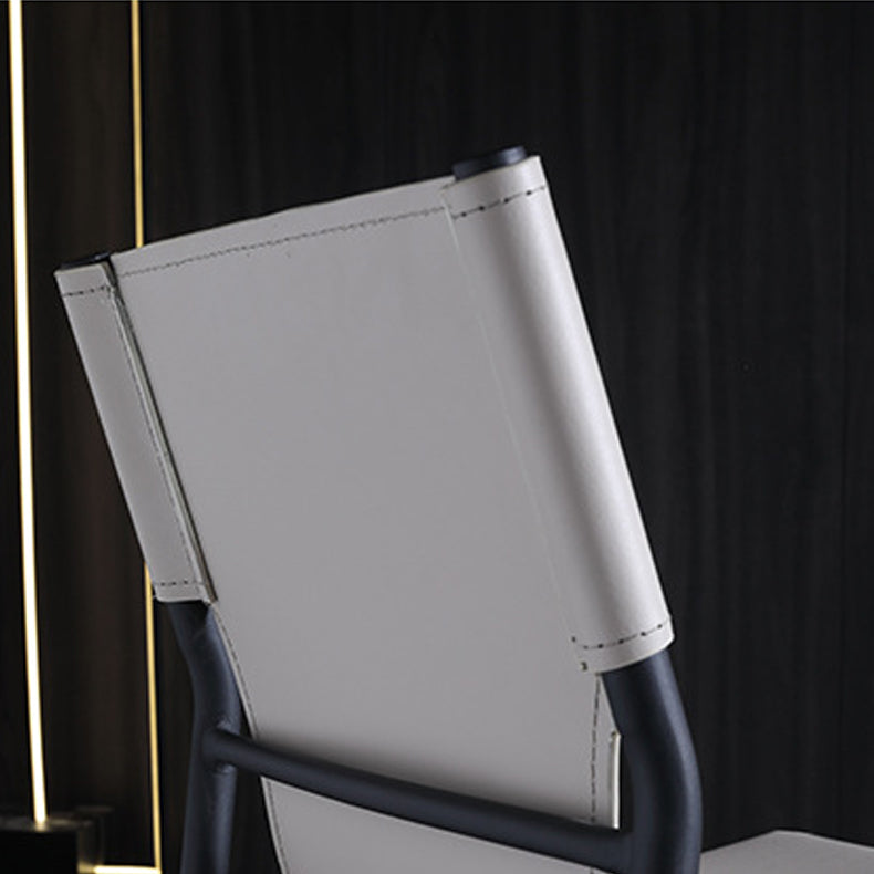 Contemporary Dining Leather Chair Armless Side Chair for Home Use Clearhalo 'Dining Chairs' 'Dining Tables & Seating' 'dining_chair' 'furn' 'furn_dining_chair' 'Furniture' 'furniture_dining_chair' 'Kitchen & Dining Furniture' 4911826