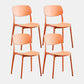Scandinavian Plastic Dining Armless Chair Open Back Side Chairs for Home Red 4 Piece Set Clearhalo 'Dining Chairs' 'Dining Tables & Seating' 'dining_chair' 'furn' 'furn_dining_chair' 'Furniture' 'furniture_dining_chair' 'Kitchen & Dining Furniture' 4911836