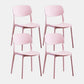 Scandinavian Plastic Dining Armless Chair Open Back Side Chairs for Home Pink 4 Piece Set Clearhalo 'Dining Chairs' 'Dining Tables & Seating' 'dining_chair' 'furn' 'furn_dining_chair' 'Furniture' 'furniture_dining_chair' 'Kitchen & Dining Furniture' 4911838