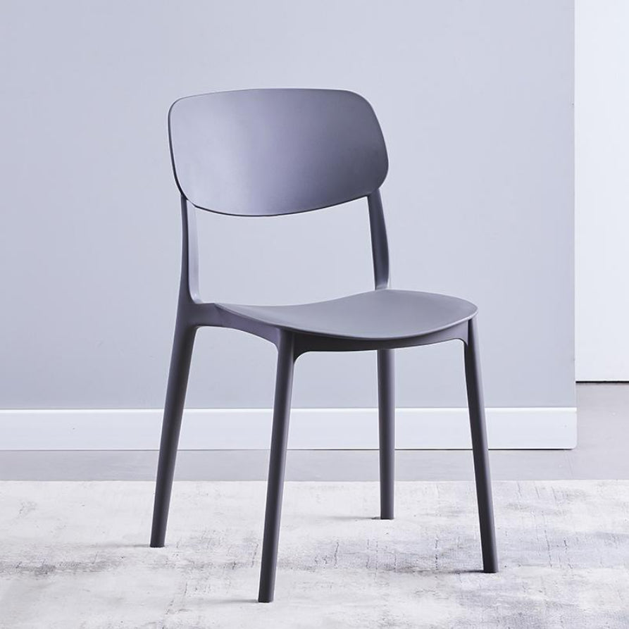 Scandinavian Plastic Dining Armless Chair Open Back Side Chairs for Home Clearhalo 'Dining Chairs' 'Dining Tables & Seating' 'dining_chair' 'furn' 'furn_dining_chair' 'Furniture' 'furniture_dining_chair' 'Kitchen & Dining Furniture' 4911842