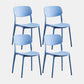 Scandinavian Plastic Dining Armless Chair Open Back Side Chairs for Home Blue 4 Piece Set Clearhalo 'Dining Chairs' 'Dining Tables & Seating' 'dining_chair' 'furn' 'furn_dining_chair' 'Furniture' 'furniture_dining_chair' 'Kitchen & Dining Furniture' 4911843