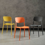 Scandinavian Plastic Dining Armless Chair Open Back Side Chairs for Home Clearhalo 'Dining Chairs' 'Dining Tables & Seating' 'dining_chair' 'furn' 'furn_dining_chair' 'Furniture' 'furniture_dining_chair' 'Kitchen & Dining Furniture' 4911844