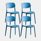Scandinavian Plastic Dining Armless Chair Open Back Side Chairs for Home Dark Blue 4 Piece Set Clearhalo 'Dining Chairs' 'Dining Tables & Seating' 'dining_chair' 'furn' 'furn_dining_chair' 'Furniture' 'furniture_dining_chair' 'Kitchen & Dining Furniture' 4911846