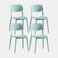 Nordic Chair Dining Armless Chairs for Kitchen with Plastic Legs Green 4 Piece Set Clearhalo 'Dining Chairs' 'Dining Tables & Seating' 'dining_chair' 'furn' 'furn_dining_chair' 'Furniture' 'furniture_dining_chair' 'Kitchen & Dining Furniture' 4911855
