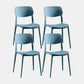 Nordic Chair Dining Armless Chairs for Kitchen with Plastic Legs Dark Blue 4 Piece Set Clearhalo 'Dining Chairs' 'Dining Tables & Seating' 'dining_chair' 'furn' 'furn_dining_chair' 'Furniture' 'furniture_dining_chair' 'Kitchen & Dining Furniture' 4911862