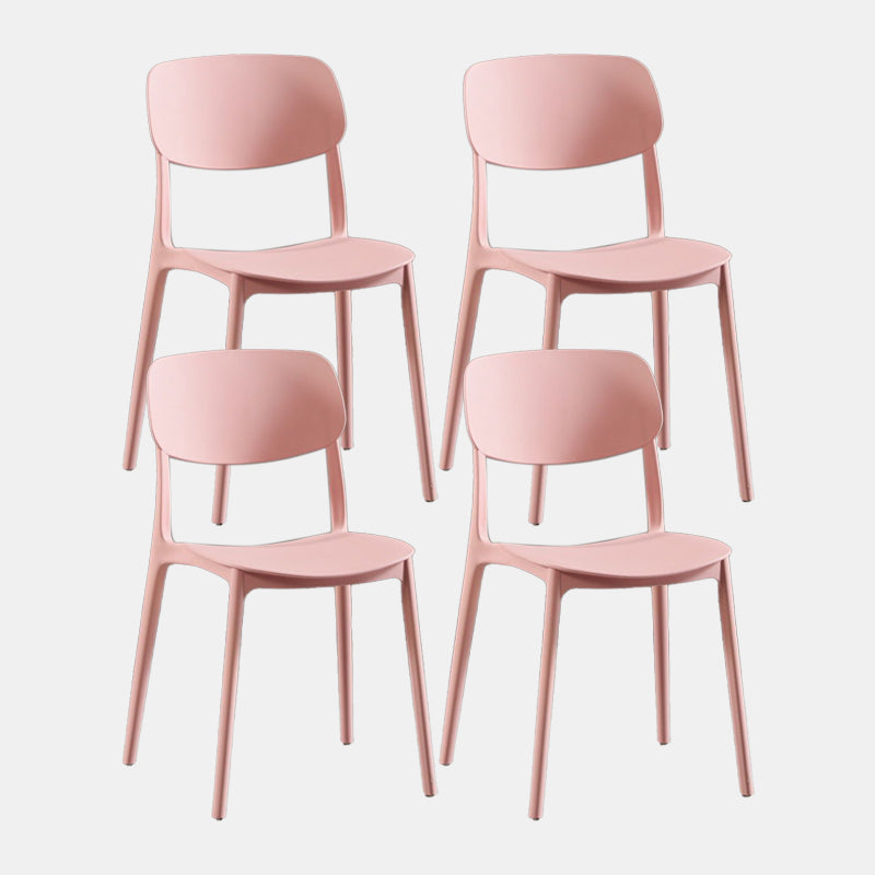 Nordic Chair Dining Armless Chairs for Kitchen with Plastic Legs Rose Bloom 4 Piece Set Clearhalo 'Dining Chairs' 'Dining Tables & Seating' 'dining_chair' 'furn' 'furn_dining_chair' 'Furniture' 'furniture_dining_chair' 'Kitchen & Dining Furniture' 4911864