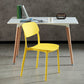 Nordic Chair Dining Armless Chairs for Kitchen with Plastic Legs Clearhalo 'Dining Chairs' 'Dining Tables & Seating' 'dining_chair' 'furn' 'furn_dining_chair' 'Furniture' 'furniture_dining_chair' 'Kitchen & Dining Furniture' 4911865