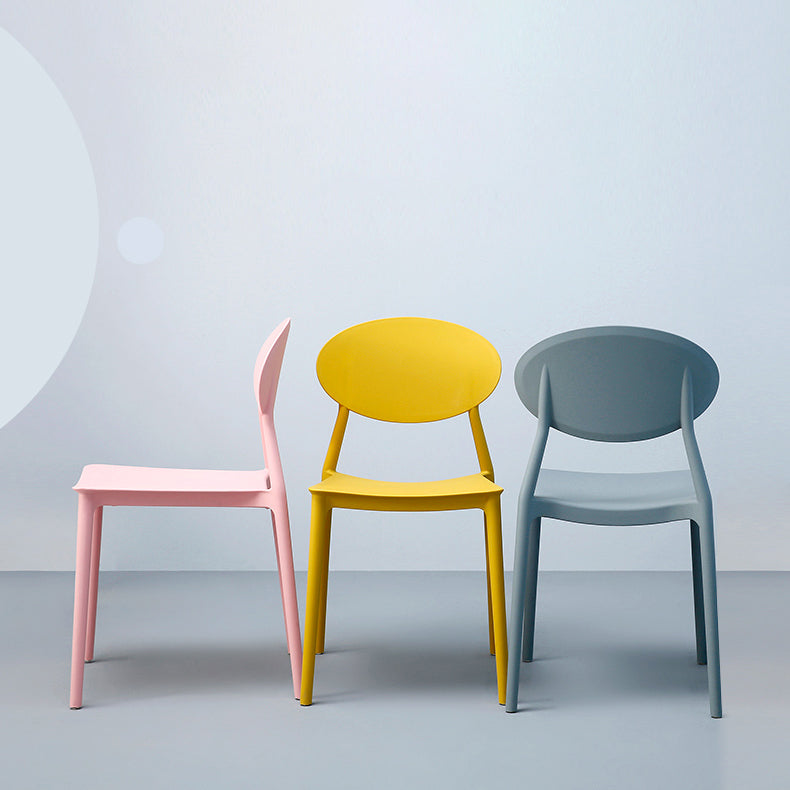 Nordic Chairs Dining Armless Chairs for Kitchen with Plastic Legs Clearhalo 'Dining Chairs' 'Dining Tables & Seating' 'dining_chair' 'furn' 'furn_dining_chair' 'Furniture' 'furniture_dining_chair' 'Kitchen & Dining Furniture' 4911868