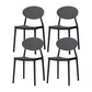 Nordic Chairs Dining Armless Chairs for Kitchen with Plastic Legs Black 4 Piece Set Clearhalo 'Dining Chairs' 'Dining Tables & Seating' 'dining_chair' 'furn' 'furn_dining_chair' 'Furniture' 'furniture_dining_chair' 'Kitchen & Dining Furniture' 4911869