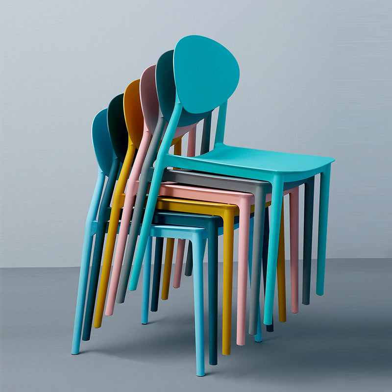 Nordic Chairs Dining Armless Chairs for Kitchen with Plastic Legs Clearhalo 'Dining Chairs' 'Dining Tables & Seating' 'dining_chair' 'furn' 'furn_dining_chair' 'Furniture' 'furniture_dining_chair' 'Kitchen & Dining Furniture' 4911872