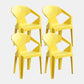 Nordic Chairs Dining Arm Chairs for Kitchen with Plastic Legs Yellow 4 Piece Set Clearhalo 'Dining Chairs' 'Dining Tables & Seating' 'dining_chair' 'furn' 'furn_dining_chair' 'Furniture' 'furniture_dining_chair' 'Kitchen & Dining Furniture' 4911892
