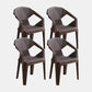 Nordic Chairs Dining Arm Chairs for Kitchen with Plastic Legs Coffee 4 Piece Set Clearhalo 'Dining Chairs' 'Dining Tables & Seating' 'dining_chair' 'furn' 'furn_dining_chair' 'Furniture' 'furniture_dining_chair' 'Kitchen & Dining Furniture' 4911897