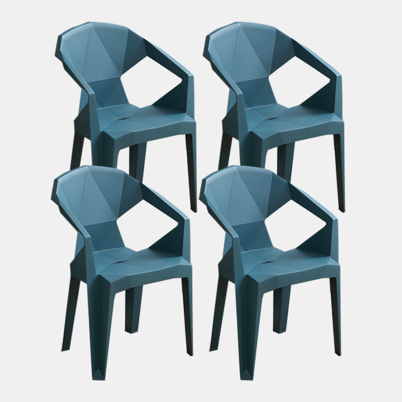 Nordic Chairs Dining Arm Chairs for Kitchen with Plastic Legs Peacock Blue 4 Piece Set Clearhalo 'Dining Chairs' 'Dining Tables & Seating' 'dining_chair' 'furn' 'furn_dining_chair' 'Furniture' 'furniture_dining_chair' 'Kitchen & Dining Furniture' 4911899
