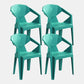 Nordic Chairs Dining Arm Chairs for Kitchen with Plastic Legs Blackish Green 4 Piece Set Clearhalo 'Dining Chairs' 'Dining Tables & Seating' 'dining_chair' 'furn' 'furn_dining_chair' 'Furniture' 'furniture_dining_chair' 'Kitchen & Dining Furniture' 4911901