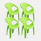 Nordic Chairs Dining Arm Chairs for Kitchen with Plastic Legs Fruit Green 4 Piece Set Clearhalo 'Dining Chairs' 'Dining Tables & Seating' 'dining_chair' 'furn' 'furn_dining_chair' 'Furniture' 'furniture_dining_chair' 'Kitchen & Dining Furniture' 4911905