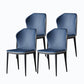 Modern Design Faux Leather Side Chairs Wingback Armless Dining Chair Blue 4 Piece Set Clearhalo 'Dining Chairs' 'Dining Tables & Seating' 'dining_chair' 'furn' 'furn_dining_chair' 'Furniture' 'furniture_dining_chair' 'Kitchen & Dining Furniture' 4911918
