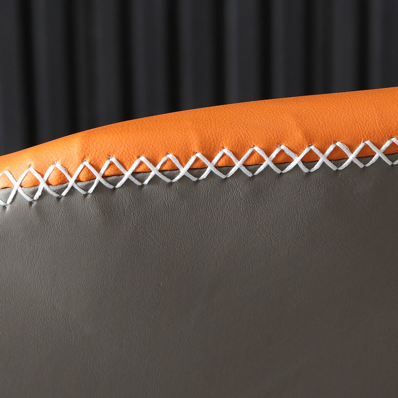 Modern Design Faux Leather Side Chairs Wingback Armless Dining Chair Clearhalo 'Dining Chairs' 'Dining Tables & Seating' 'dining_chair' 'furn' 'furn_dining_chair' 'Furniture' 'furniture_dining_chair' 'Kitchen & Dining Furniture' 4911923