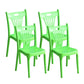 Nordic Style Chairs Dining Armless Chairs for Kitchen with Plastic Legs Fruit Green 4 Piece Set Clearhalo 'Dining Chairs' 'Dining Tables & Seating' 'dining_chair' 'furn' 'furn_dining_chair' 'Furniture' 'furniture_dining_chair' 'Kitchen & Dining Furniture' 4911929
