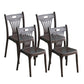 Nordic Style Chairs Dining Armless Chairs for Kitchen with Plastic Legs Coffee 4 Piece Set Clearhalo 'Dining Chairs' 'Dining Tables & Seating' 'dining_chair' 'furn' 'furn_dining_chair' 'Furniture' 'furniture_dining_chair' 'Kitchen & Dining Furniture' 4911935