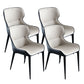 Contemporary Style Arm Wingback Side Chairs Faux Leather Side Chair Gray Blue 4 Piece Set Clearhalo 'Dining Chairs' 'Dining Tables & Seating' 'dining_chair' 'furn' 'furn_dining_chair' 'Furniture' 'furniture_dining_chair' 'Kitchen & Dining Furniture' 4911952